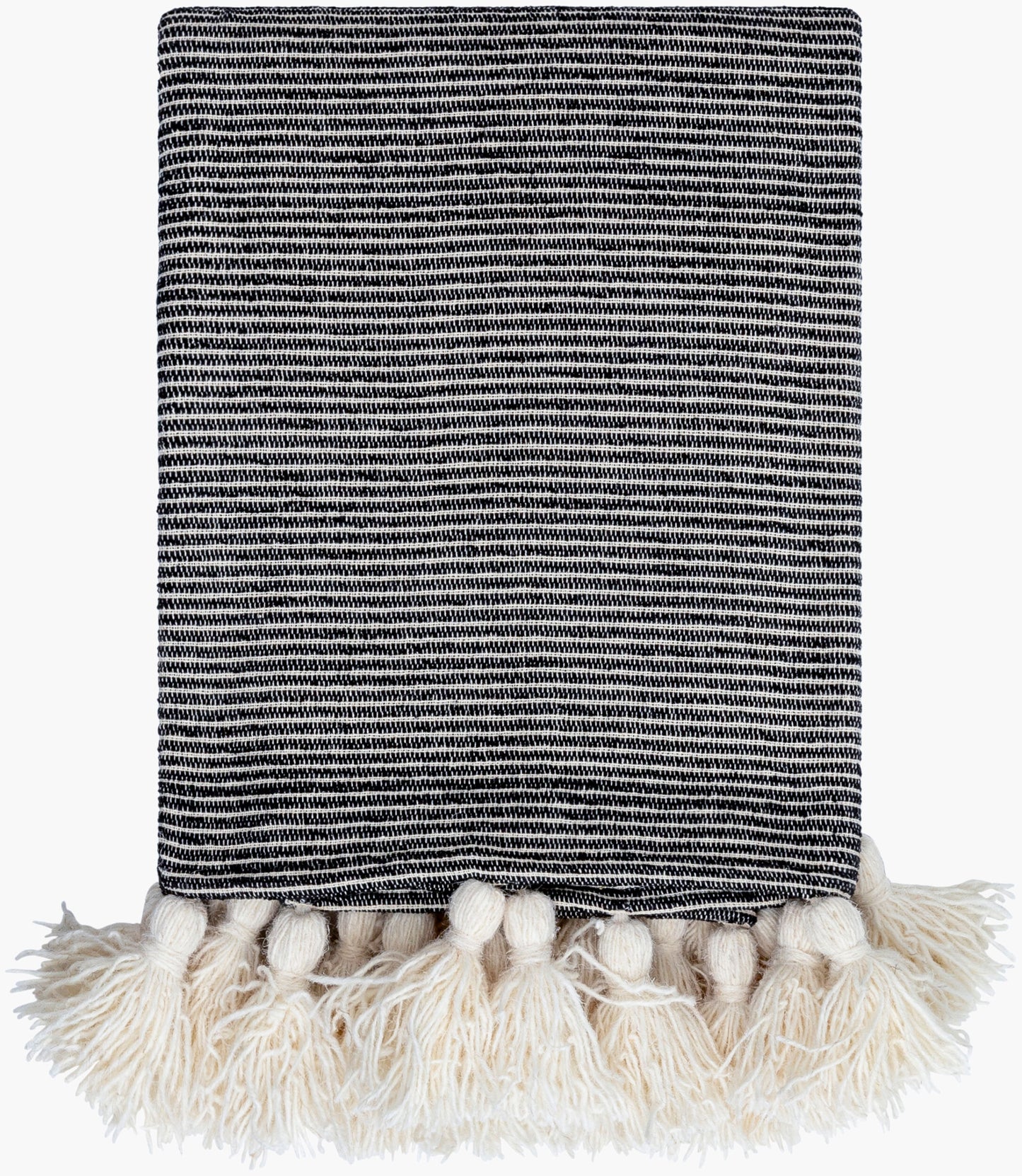 Kapri Throw — Black/Light Beige
