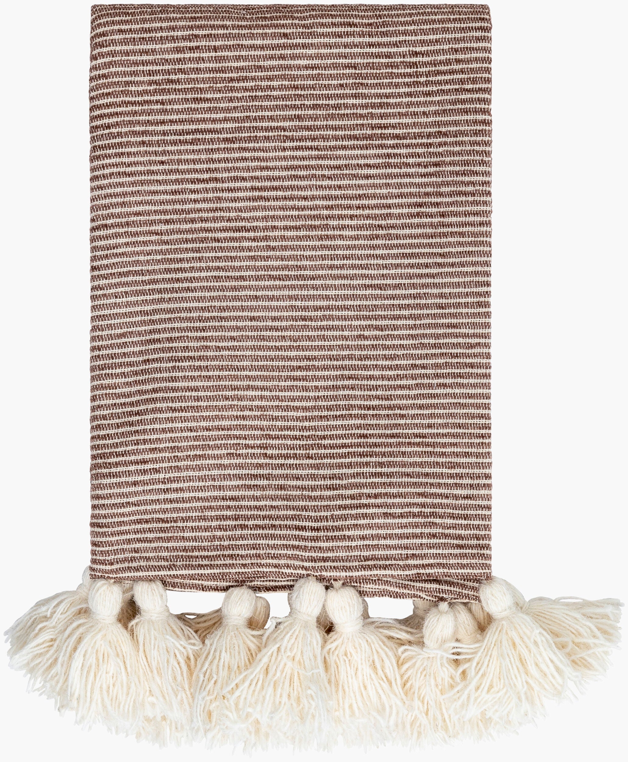 Kapri Throw — Cream/Dark Brown