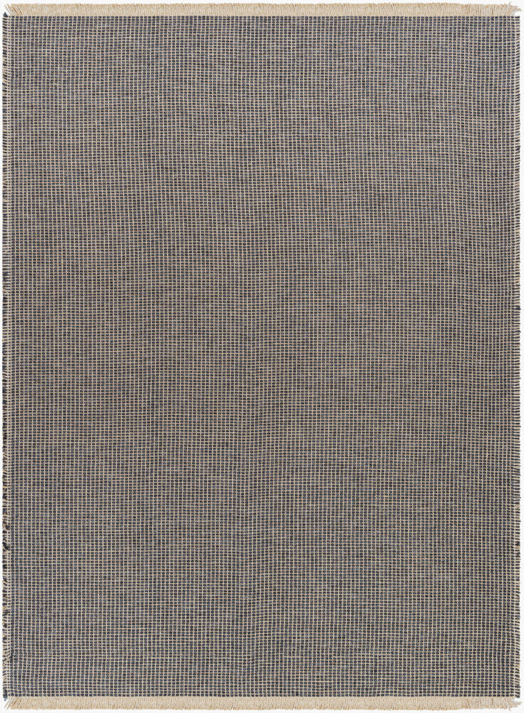 Kimi Machine Woven Rug — Black/Light Brown