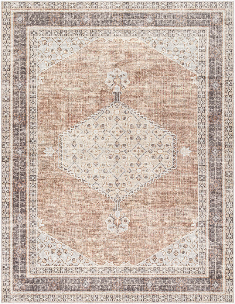 Lila Machine Woven Rug — Black/Brown