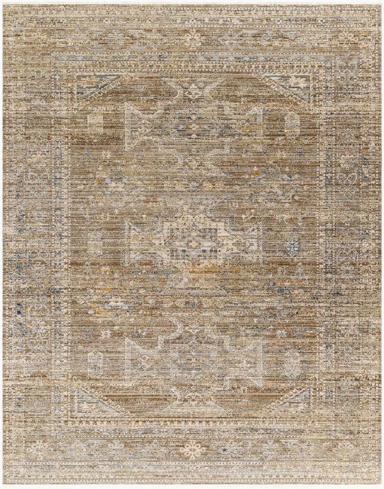 Margaret Machine Woven Rug — Charcoal/Dark Brown