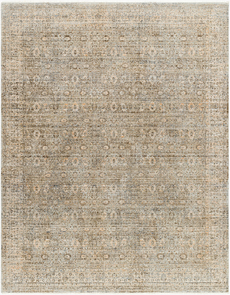 Margaret Machine Woven Rug — Brown/Charcoal