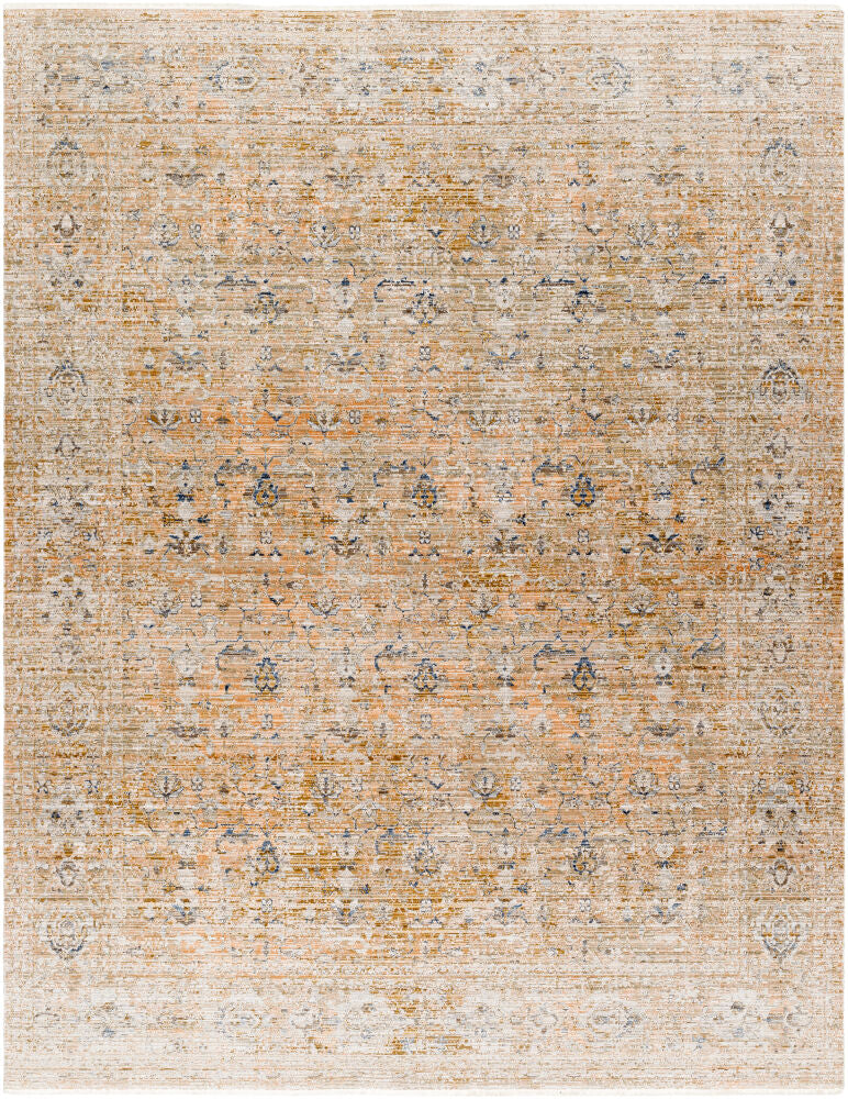 Margaret Machine Woven Rug — Blue/Brown