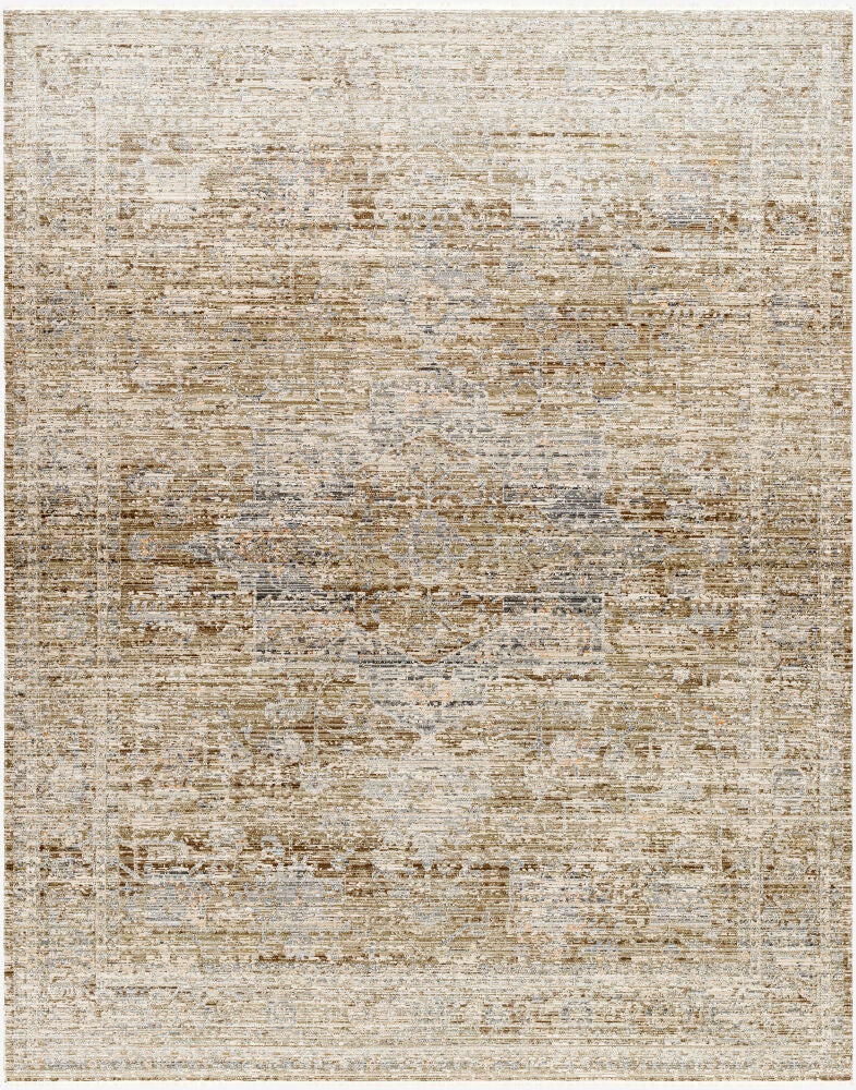 Margaret Machine Woven Rug — Brown/Charcoal