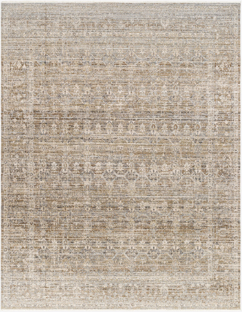 Margaret Machine Woven Rug — Charcoal/Dark Brown
