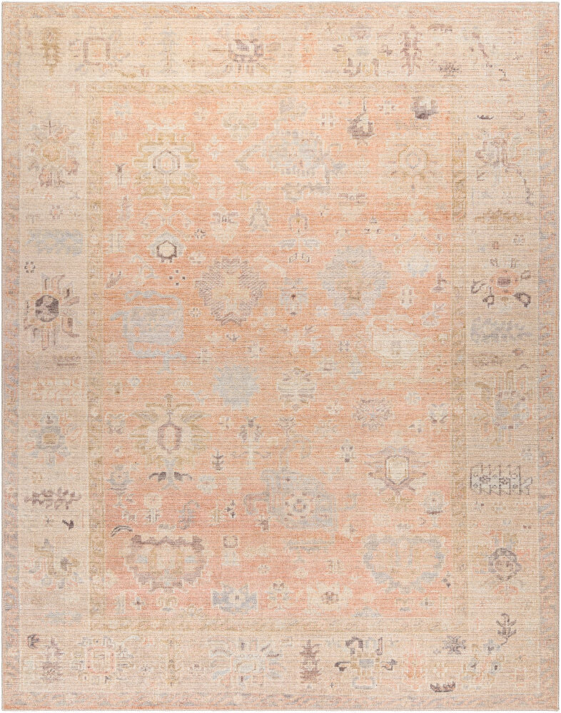 Marlene Machine Woven Rug — Charcoal/Dusty Pink