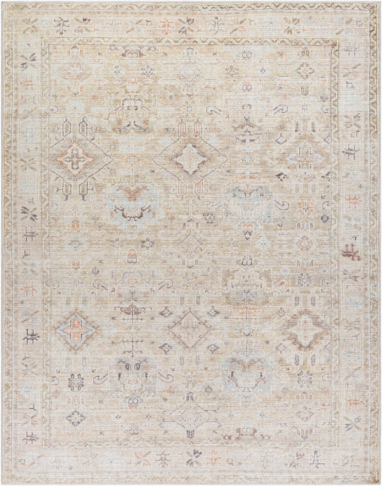Marlene Machine Woven Rug — Cream/Dusty Coral