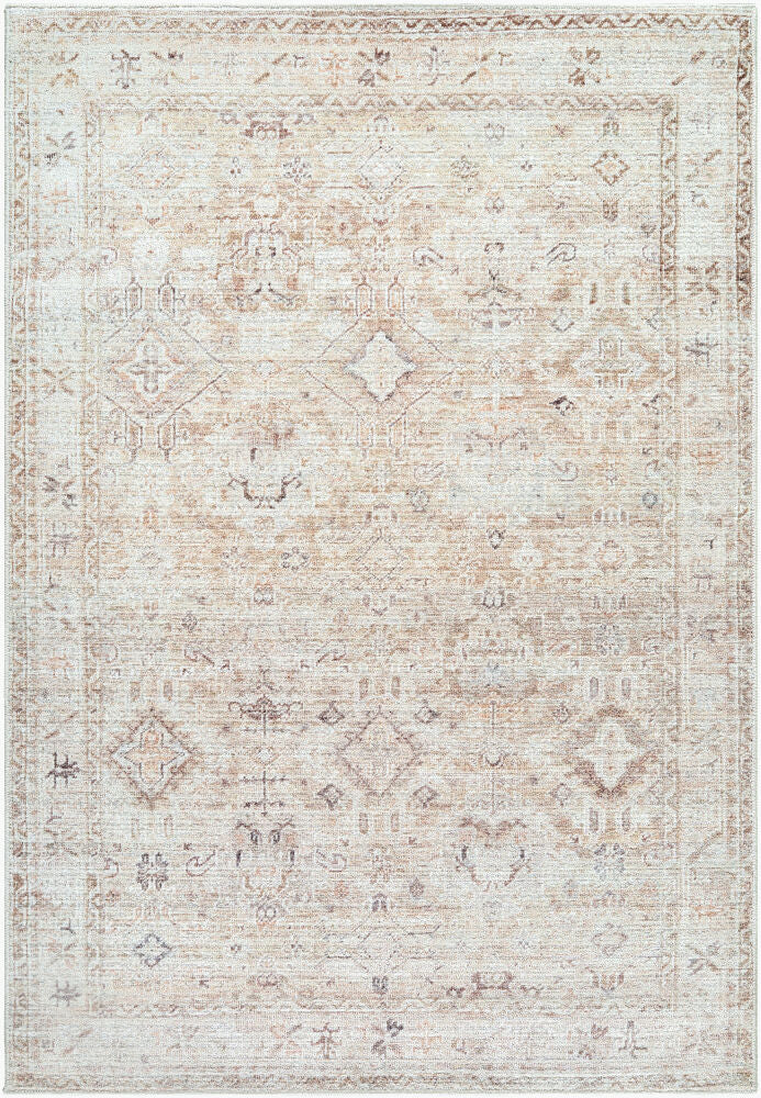 Marlene Machine Woven Rug — Cream/Dark Brown