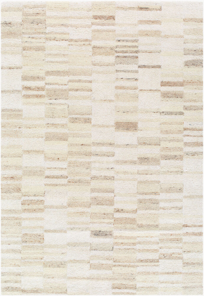 Max Handmade Rug — Light Gray/Medium Brown
