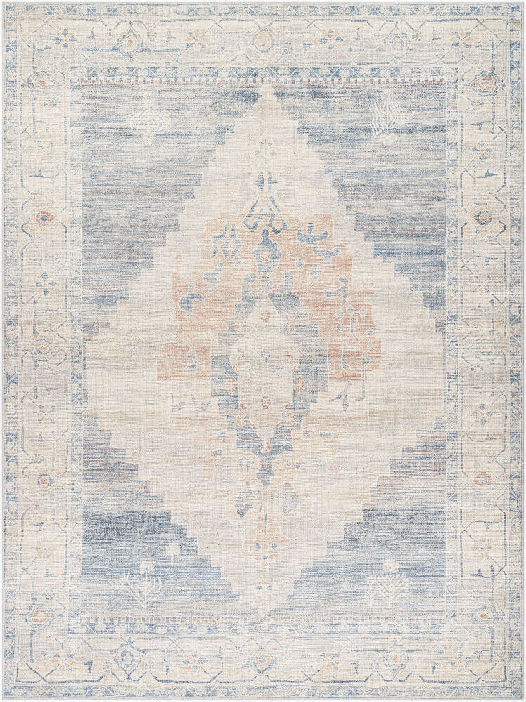 Luca Machine Woven Rug — Amber/Denim