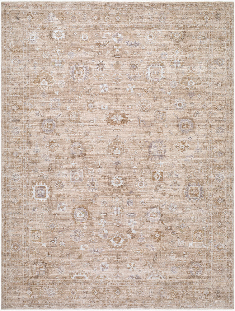 Penny Machine Woven Rug — Brown/Ivory