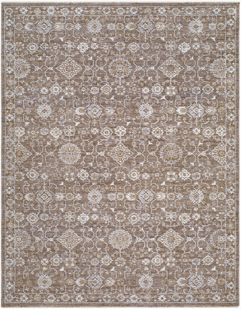 Penny Machine Woven Rug — Brown/Ivory