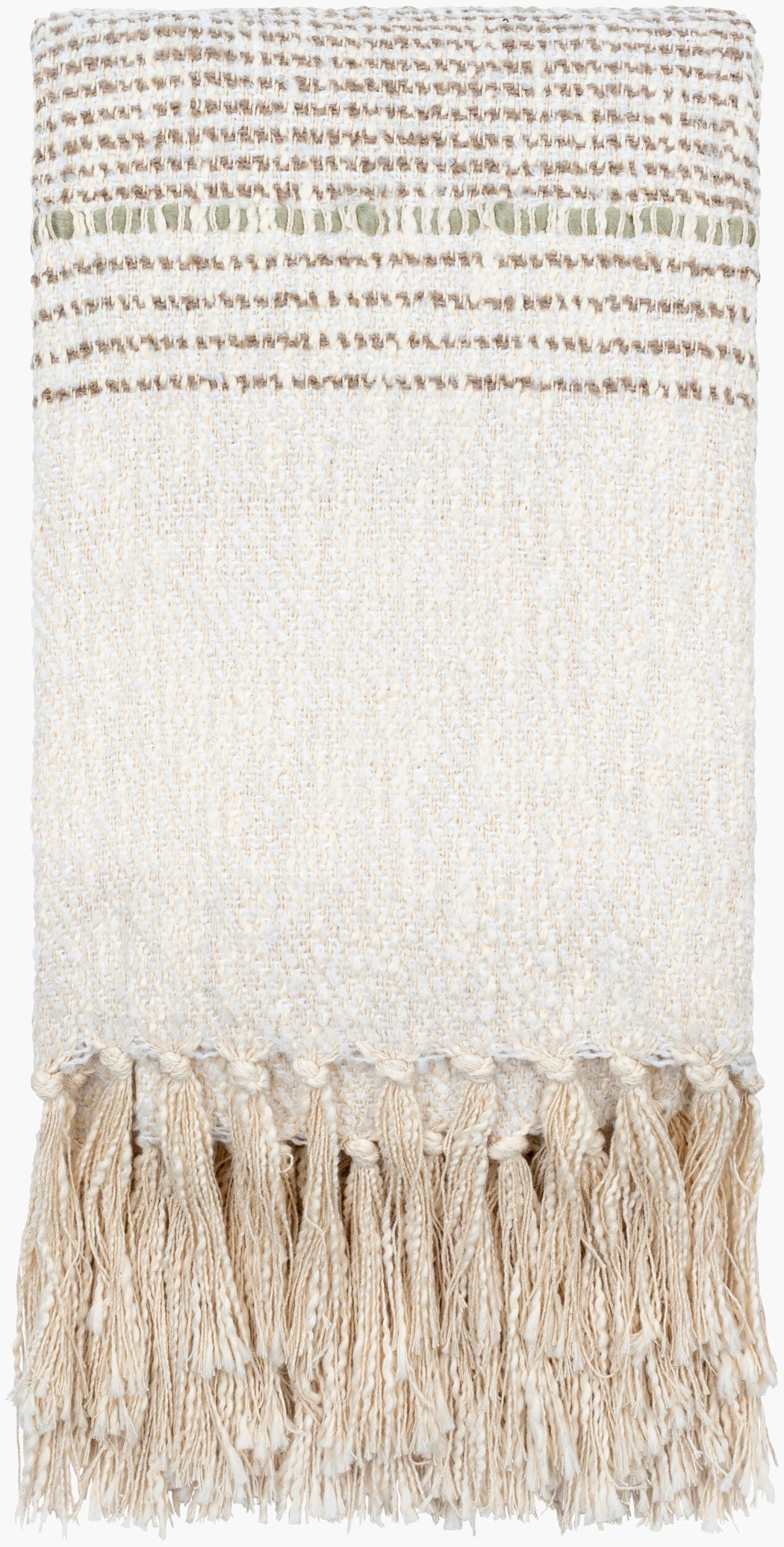 Prolo Throw — Light Beige/Medium Gray
