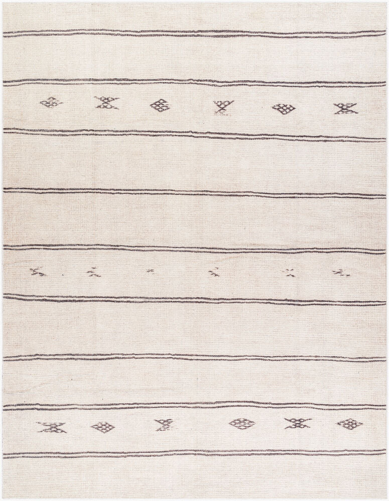 Rivi Machine Woven Rug — Black/Ivory