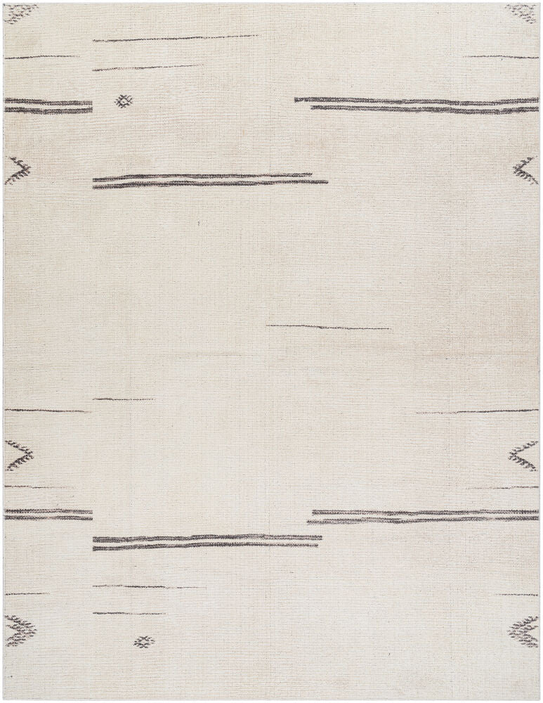Rivi Machine Woven Rug — Charcoal/Cream
