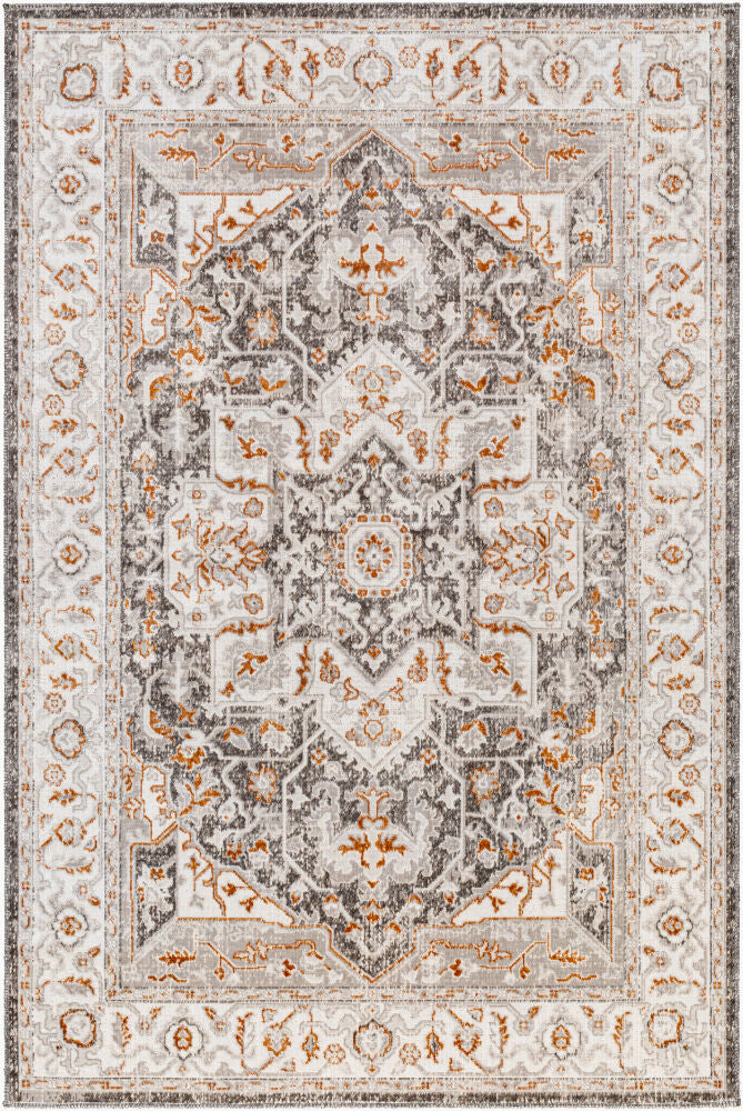 Basel Machine Woven Rug — Brown/Charcoal