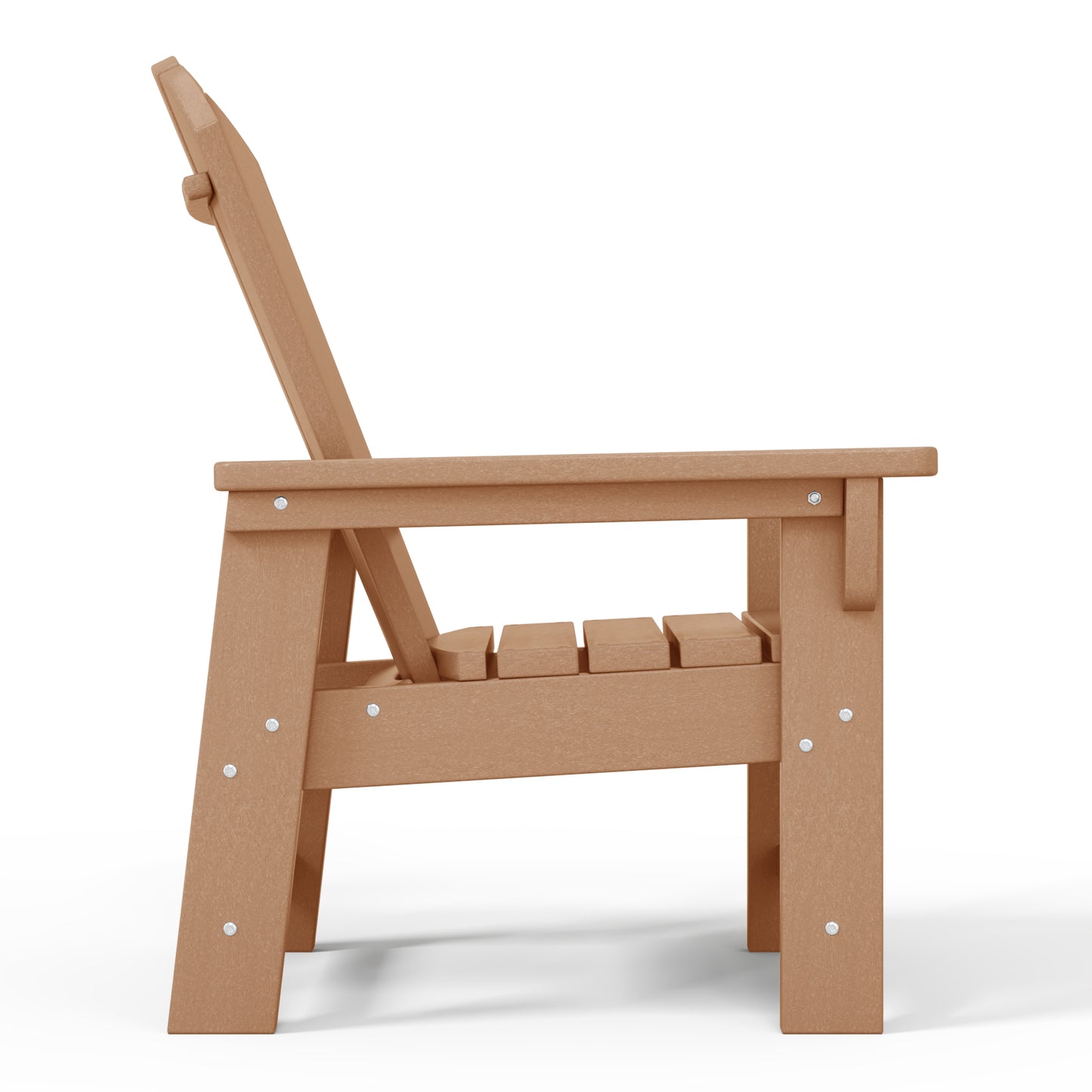 Tiny Terraces Kids' All-Weather Outdoor Poly Adirondack Chair Teak Seahawk Designs Kids Adirondack Chairs