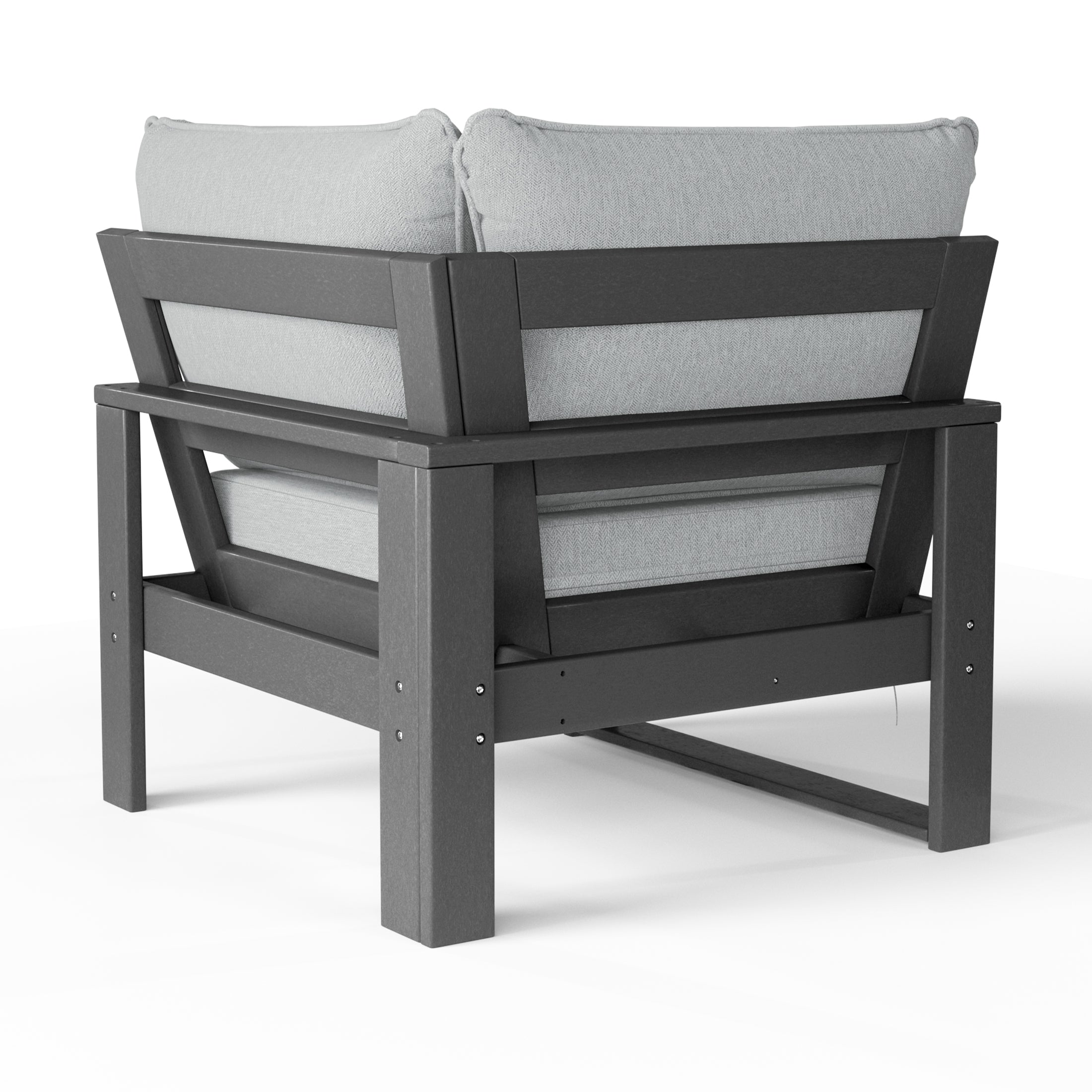 Signature All-Weather Outdoor Modular Patio Deep Seating Corner Chair (Corner Sectional Seat) Seahawk Designs Patio Chairs