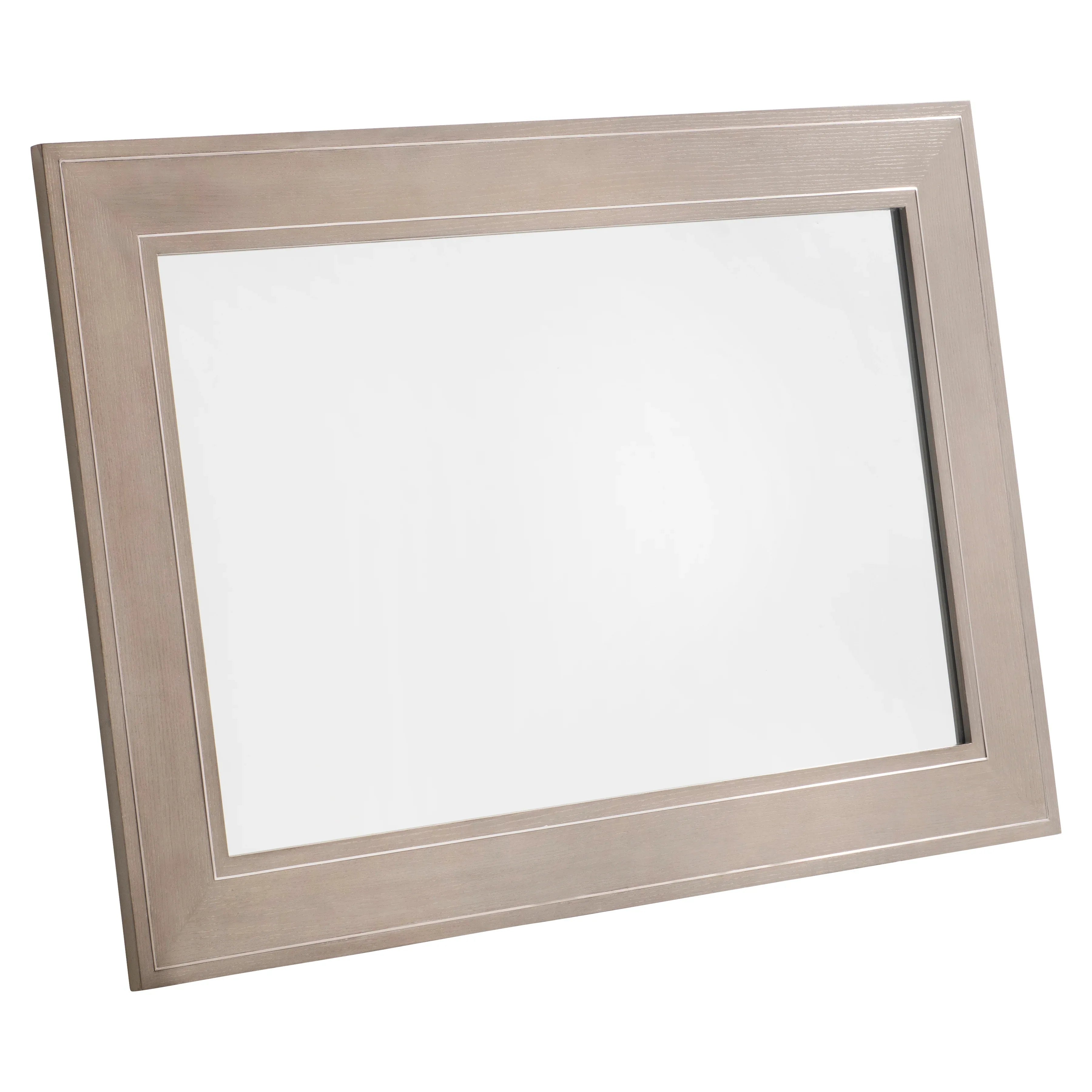 Bernhardt Cornelia Mirror — Ash Frame, Steel Inlays Bernhardt Mirror