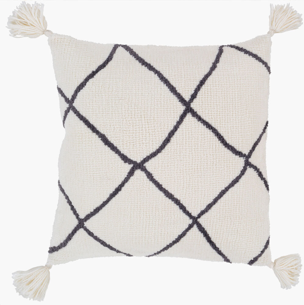 Braith Accent Pillow — Charcoal/Cream