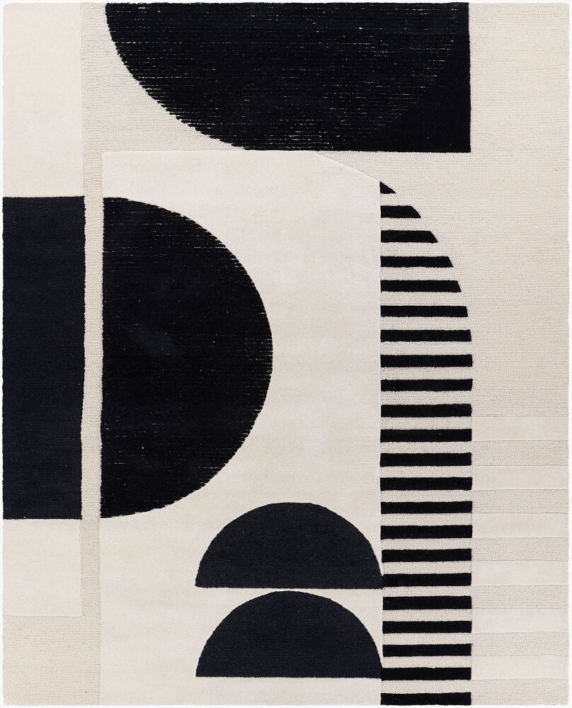 Brooklyn Handmade Rug — Black/Cream