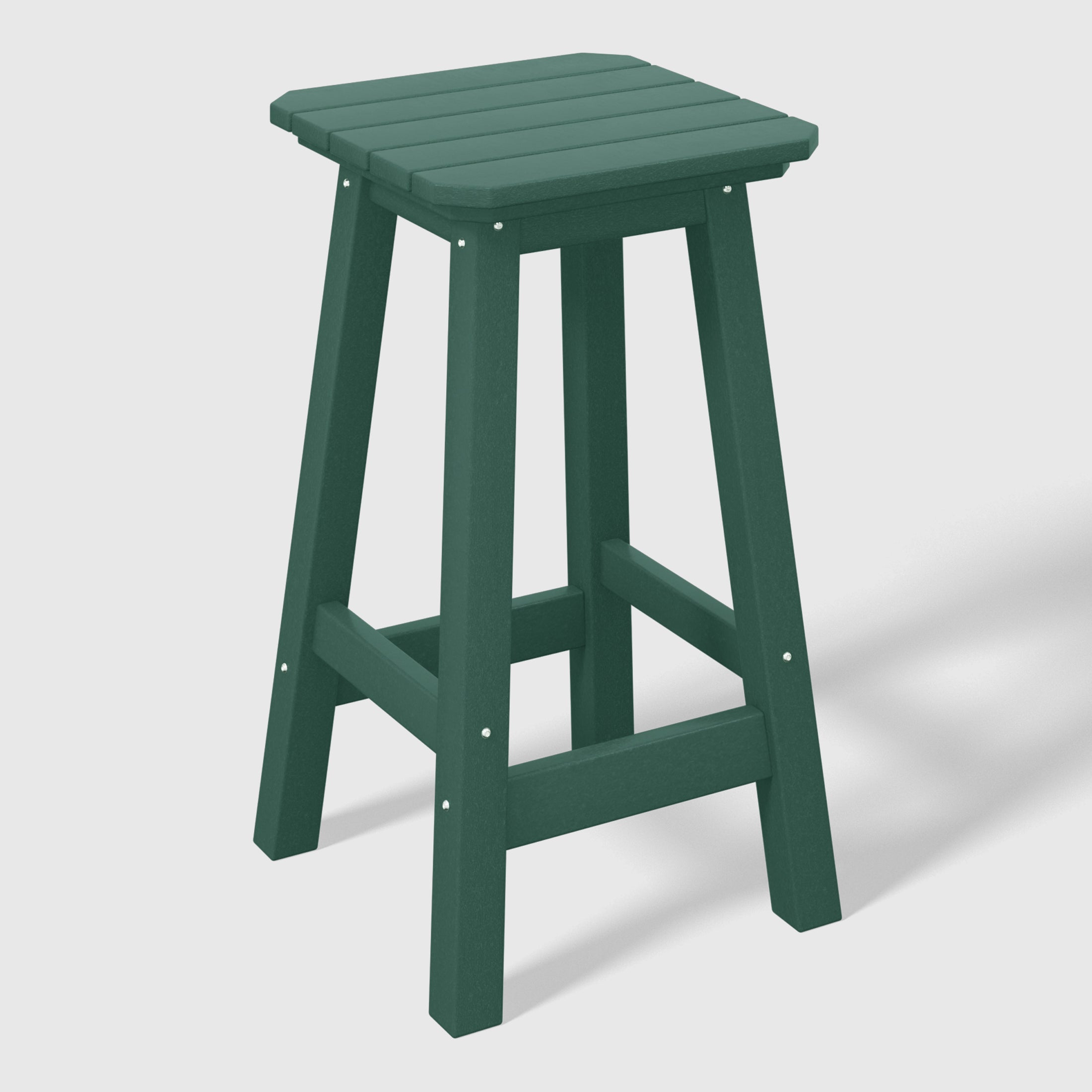 Stockholm All-Weather Outdoor Square Counter Stool (24" Seat Height) Dark Green Seahawk Designs Patio Bar & Counter Stools