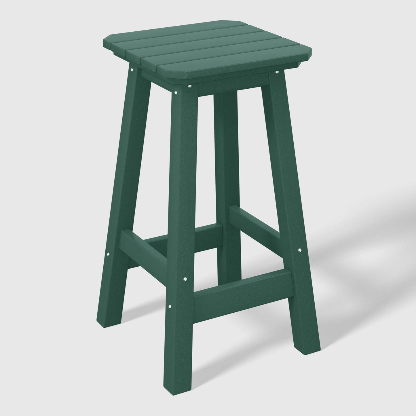 Stockholm All-Weather Outdoor Square Counter Stool (24" Seat Height) Dark Green Seahawk Designs Patio Bar & Counter Stools