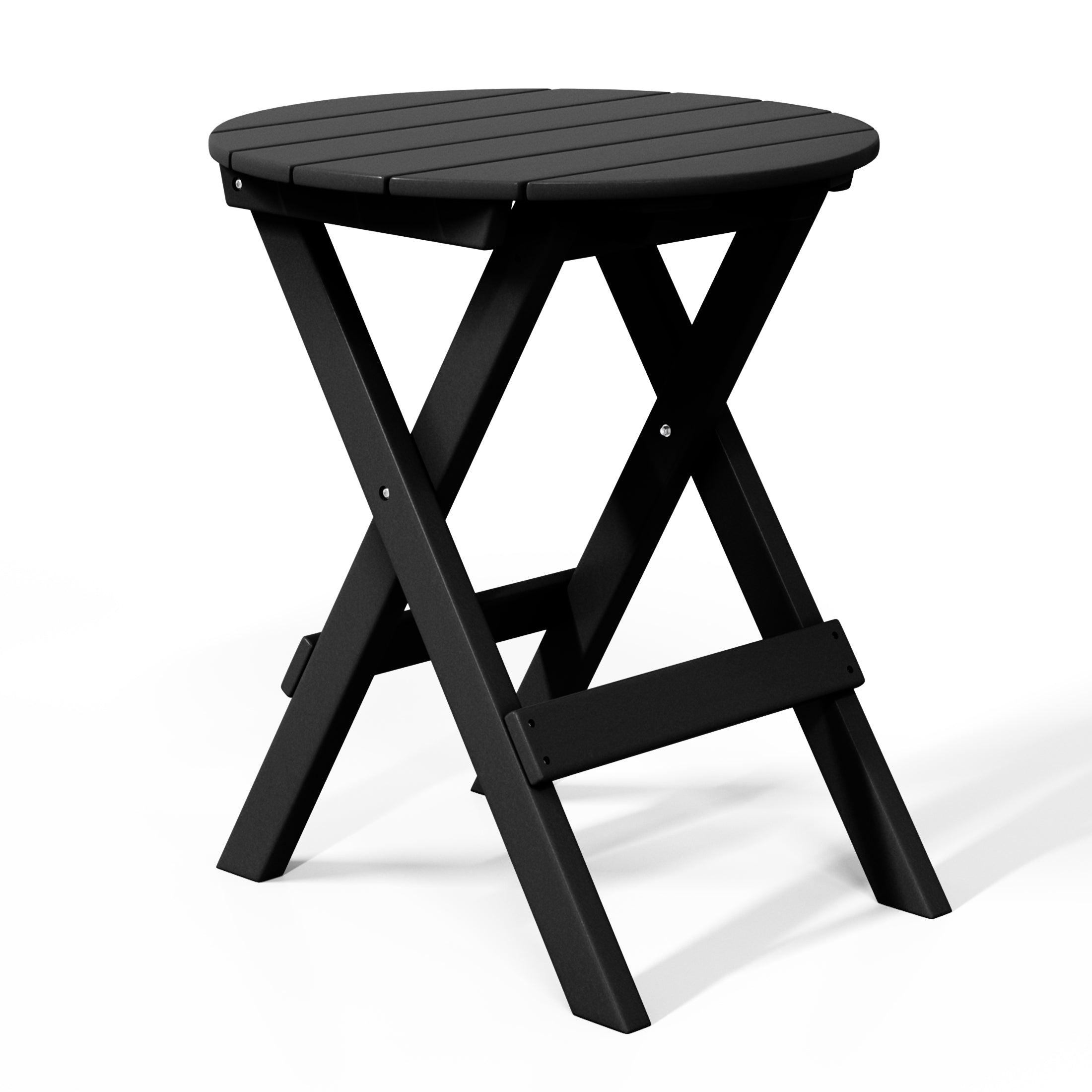 Tuscany All-Weather Outdoor Patio Round Folding Dining Table (24" Top) Black Seahawk Designs Patio Dining Tables