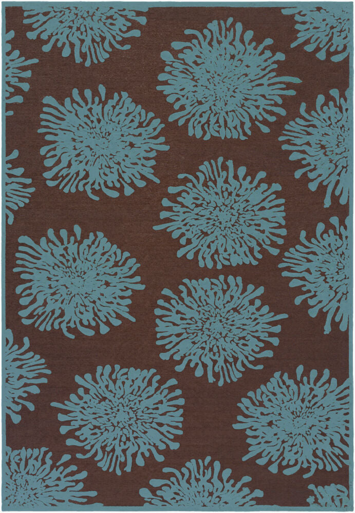 Basilica Machine Woven Rug — Black/Dark Blue