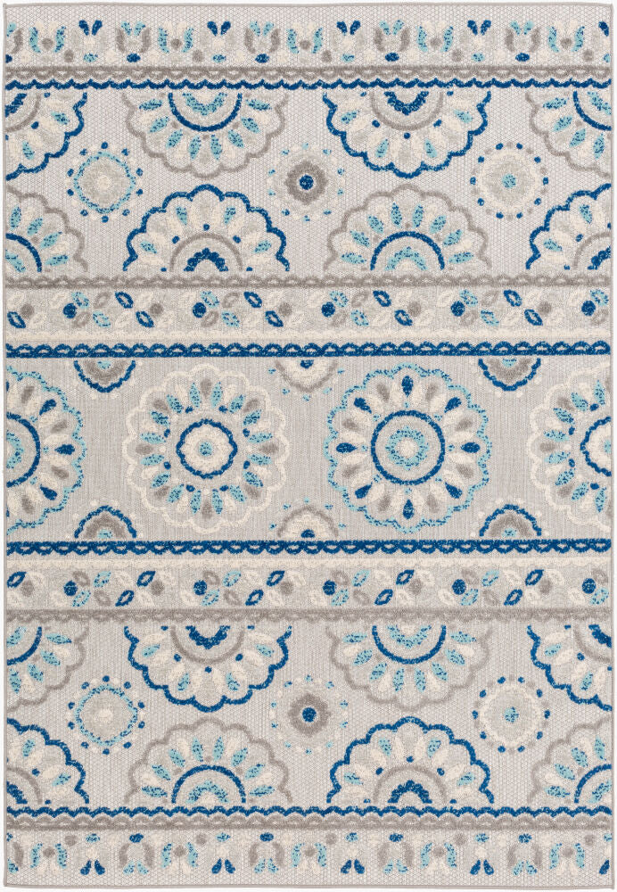 Big Sur Machine Woven Rug — Aqua/Blue
