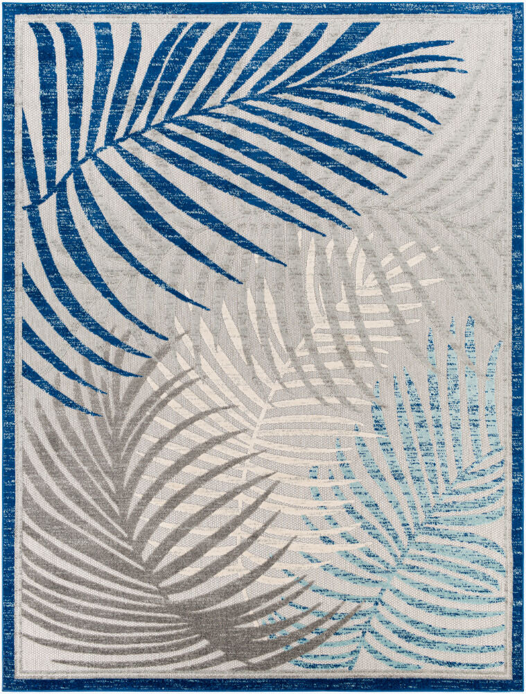 Big Sur Machine Woven Rug — Aqua/Blue