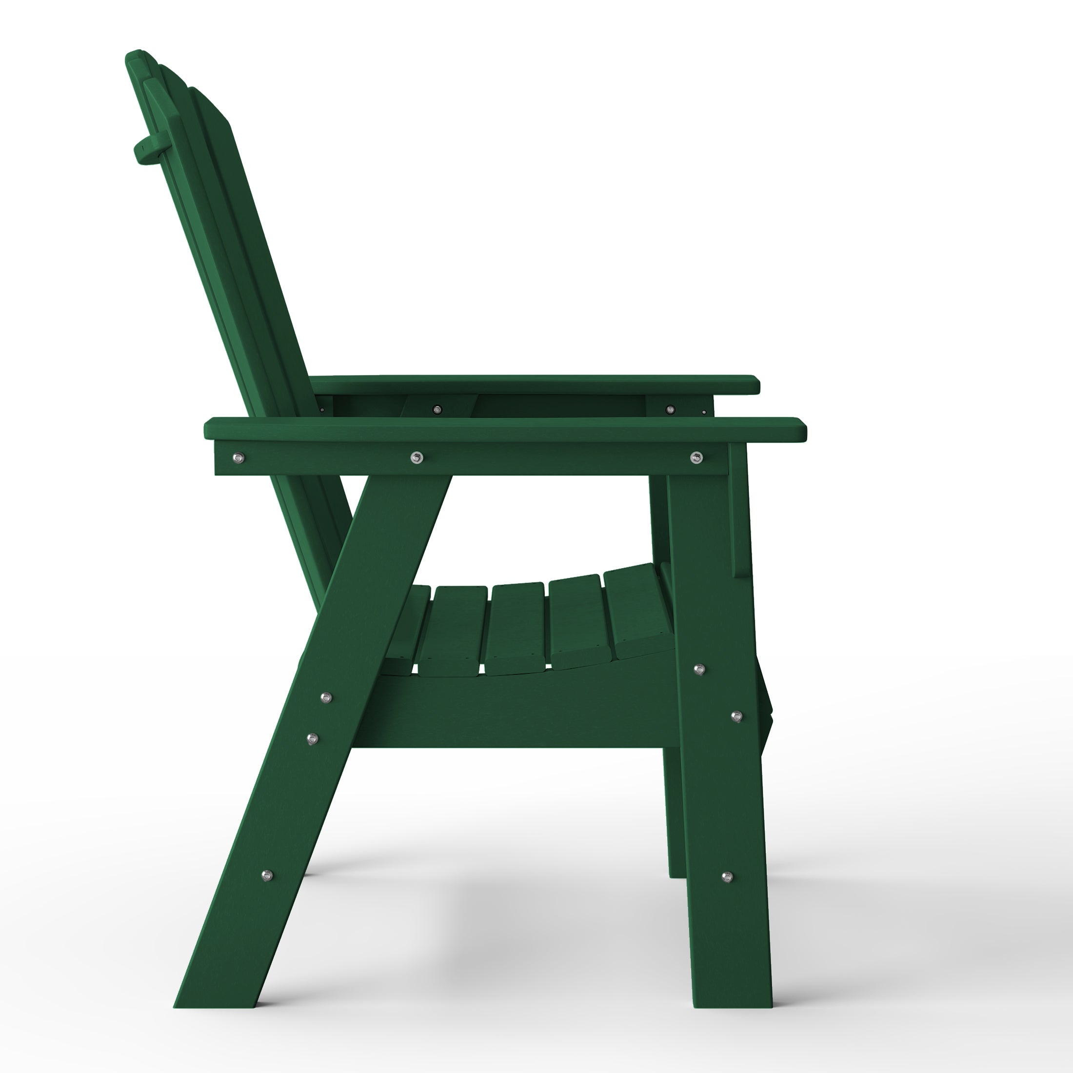 Westport All-Weather Outdoor Classic Adirondack Dining Chair Dark Green Seahawk Designs Patio Dining Chairs