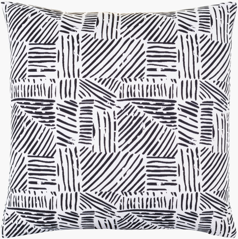 Baltimore Accent Pillow — Black/Off-White