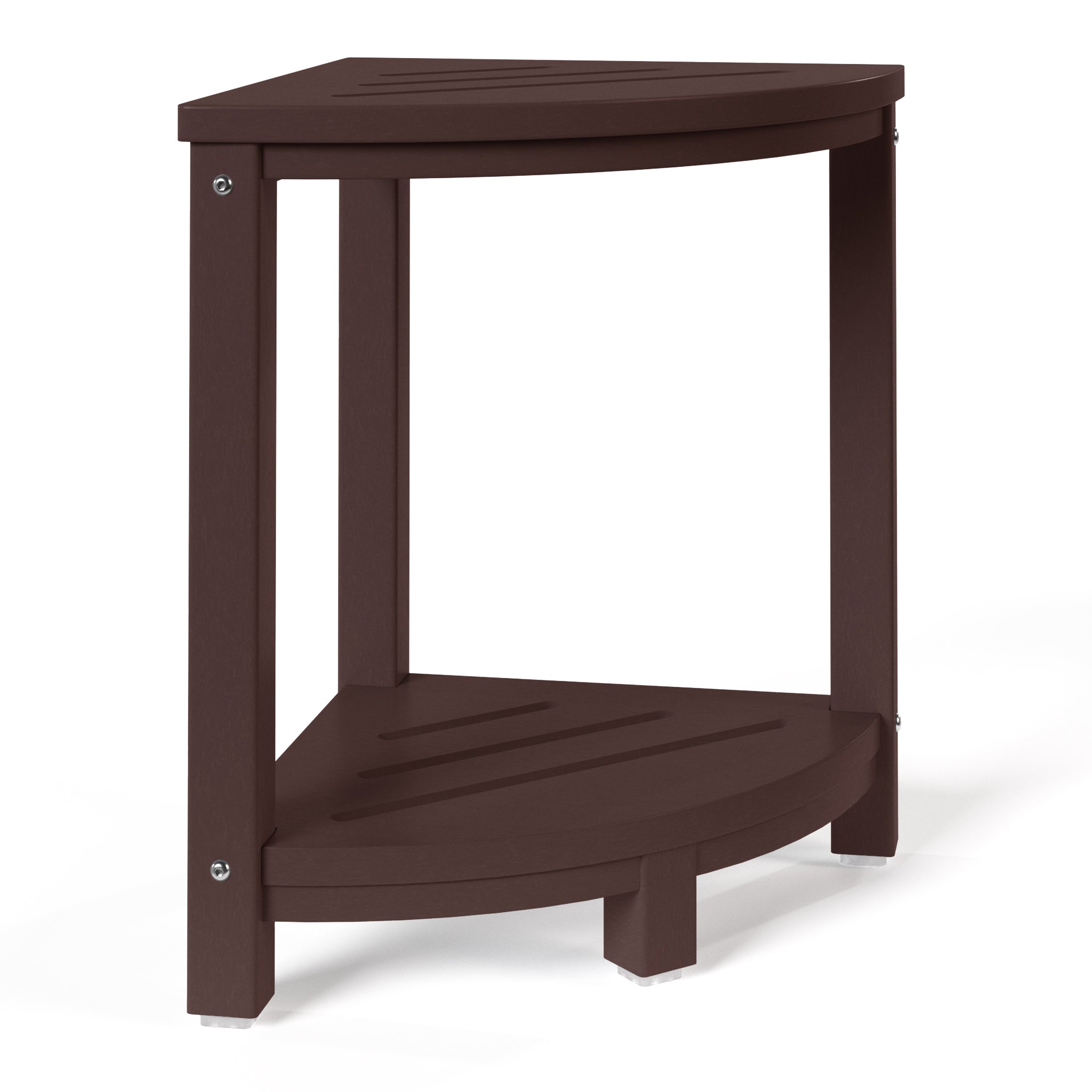 Cascade Bathroom Corner Bench/Table Dark Brown Seahawk Designs Shower Benches