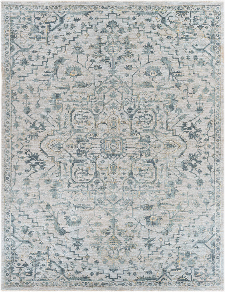 Brunswick Machine Woven Rug — Deep Teal/Dusty Sage