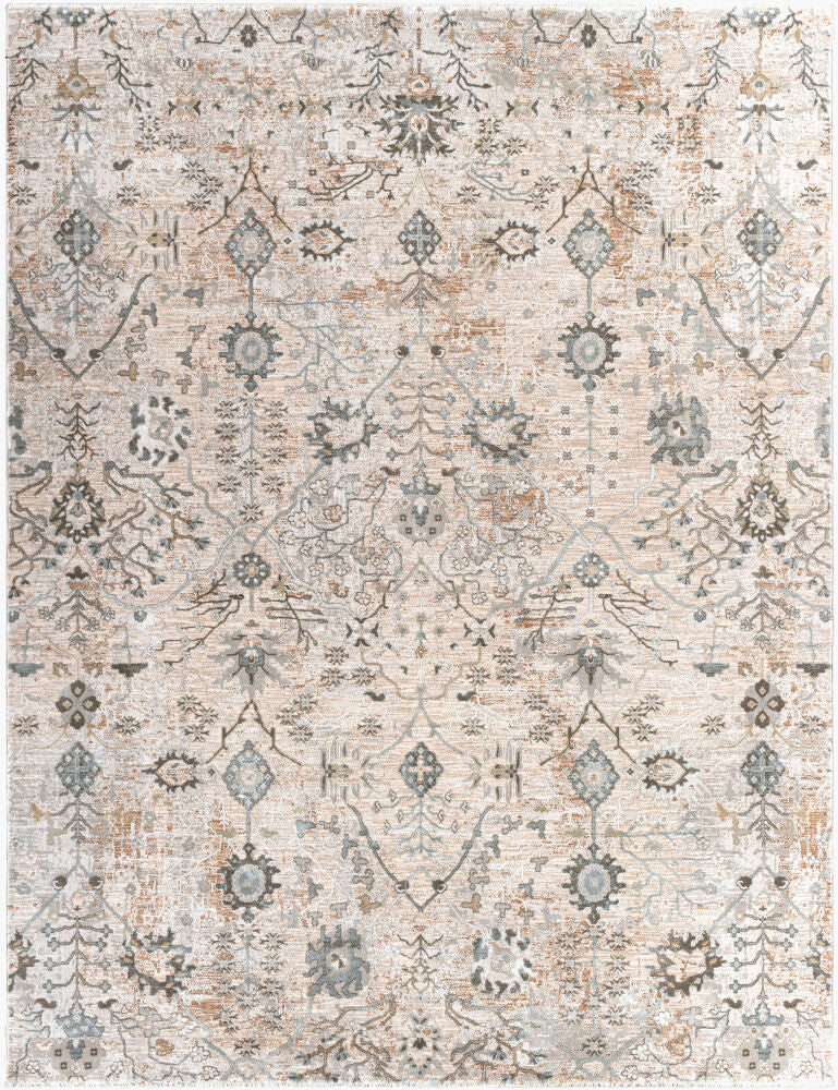 Brunswick Machine Woven Rug — Deep Teal/Gray