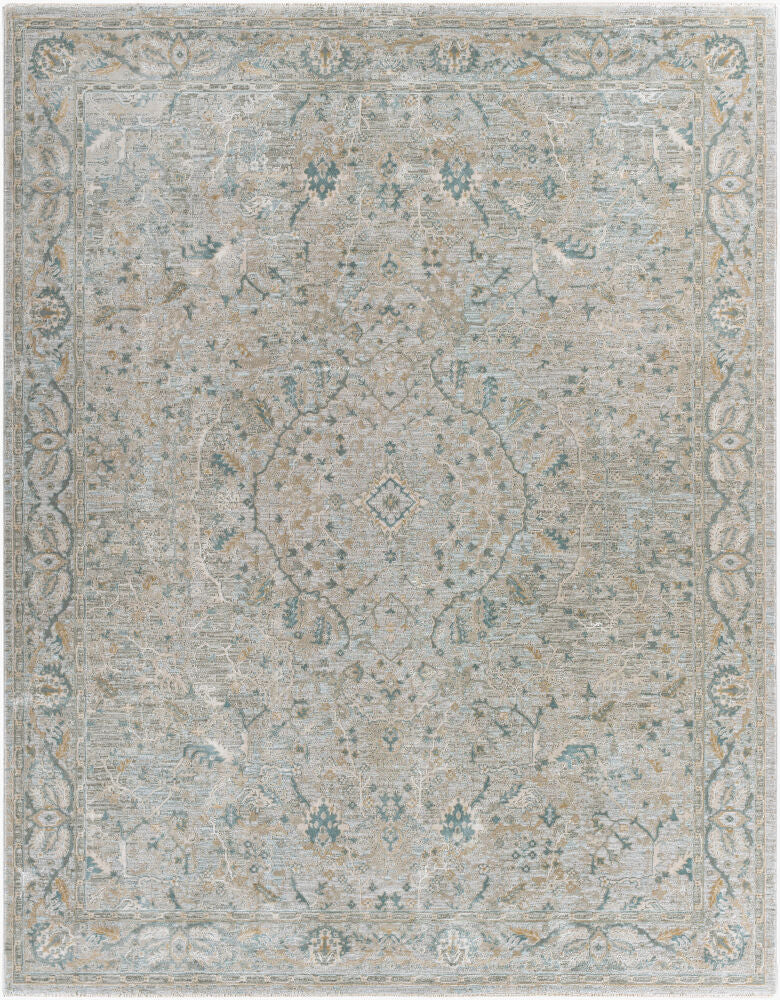 Brunswick Machine Woven Rug — Deep Teal/Dusty Sage