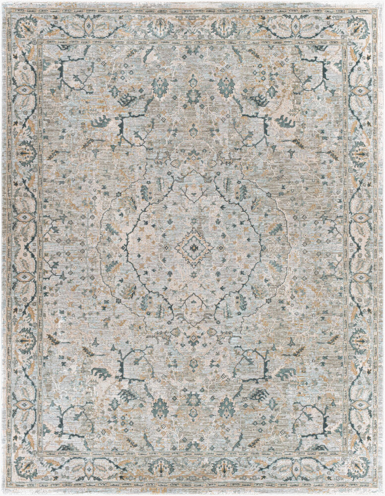 Brunswick Machine Woven Rug — Deep Teal/Dusty Sage