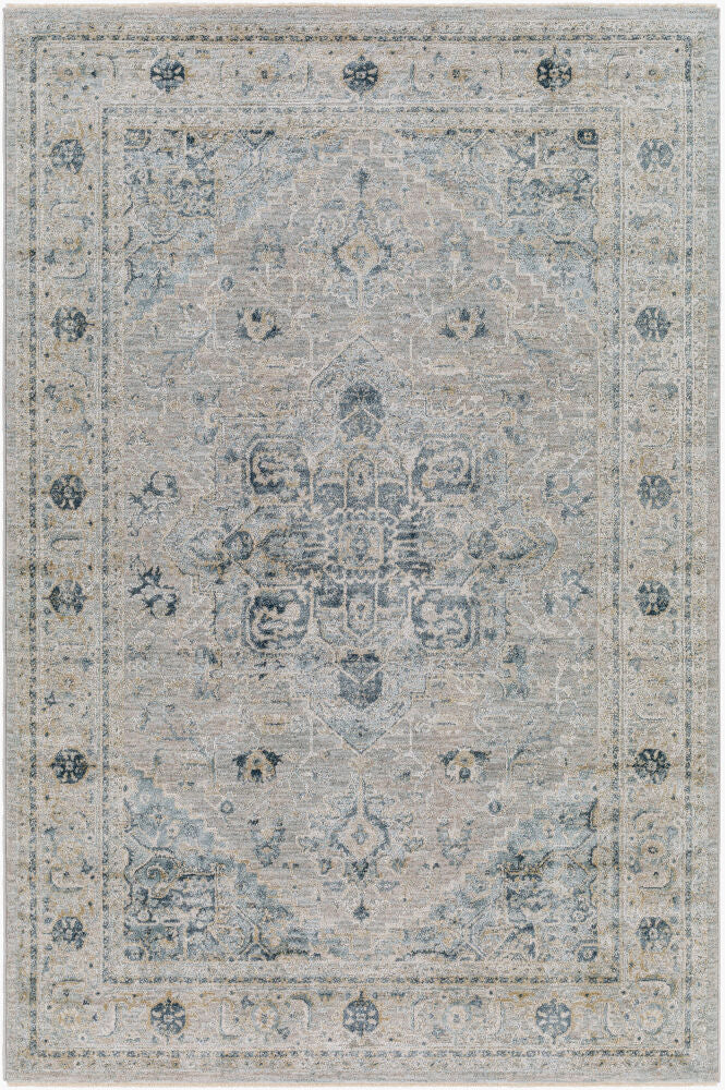 Brunswick Machine Woven Rug — Dusty Sage/Light Gray