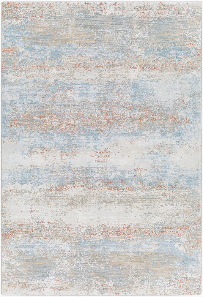 Brunswick Machine Woven Rug — Blue/Cream