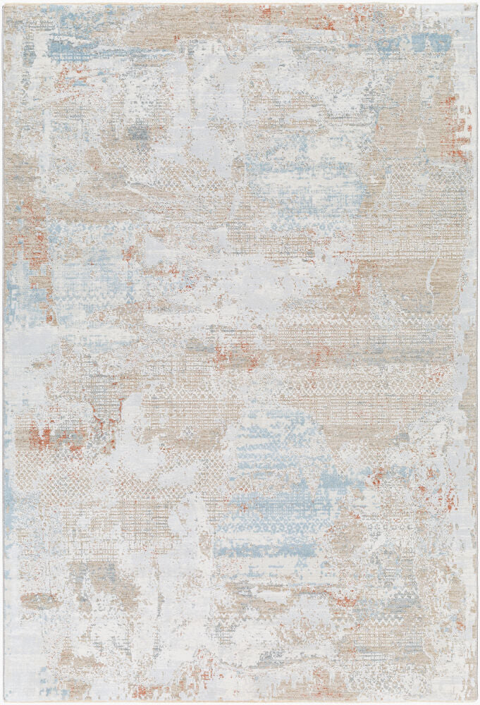 Brunswick Machine Woven Rug — Blue/Cream