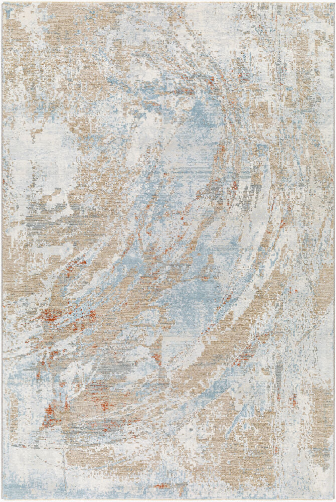 Brunswick Machine Woven Rug — Blue/Cream