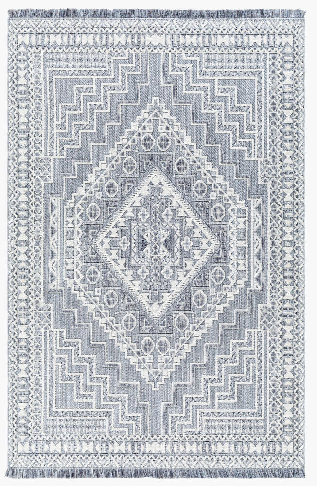 Broadway Machine Woven Rug — Denim/Ink Blue