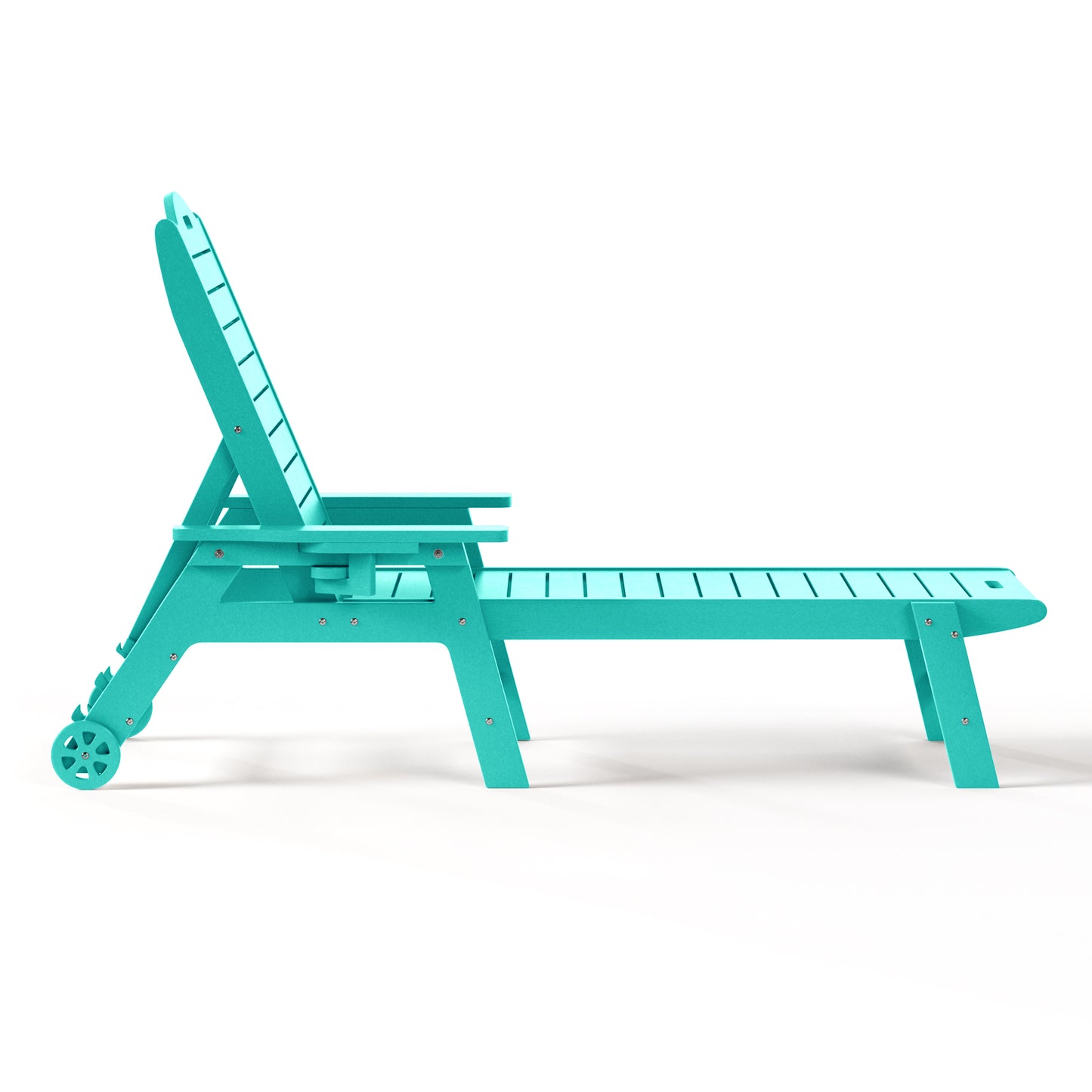 Santa Barbara Reclining Chaise Lounge with Cup Holder and Wheels Turquoise Seahawk Designs Patio Chaise Lounges