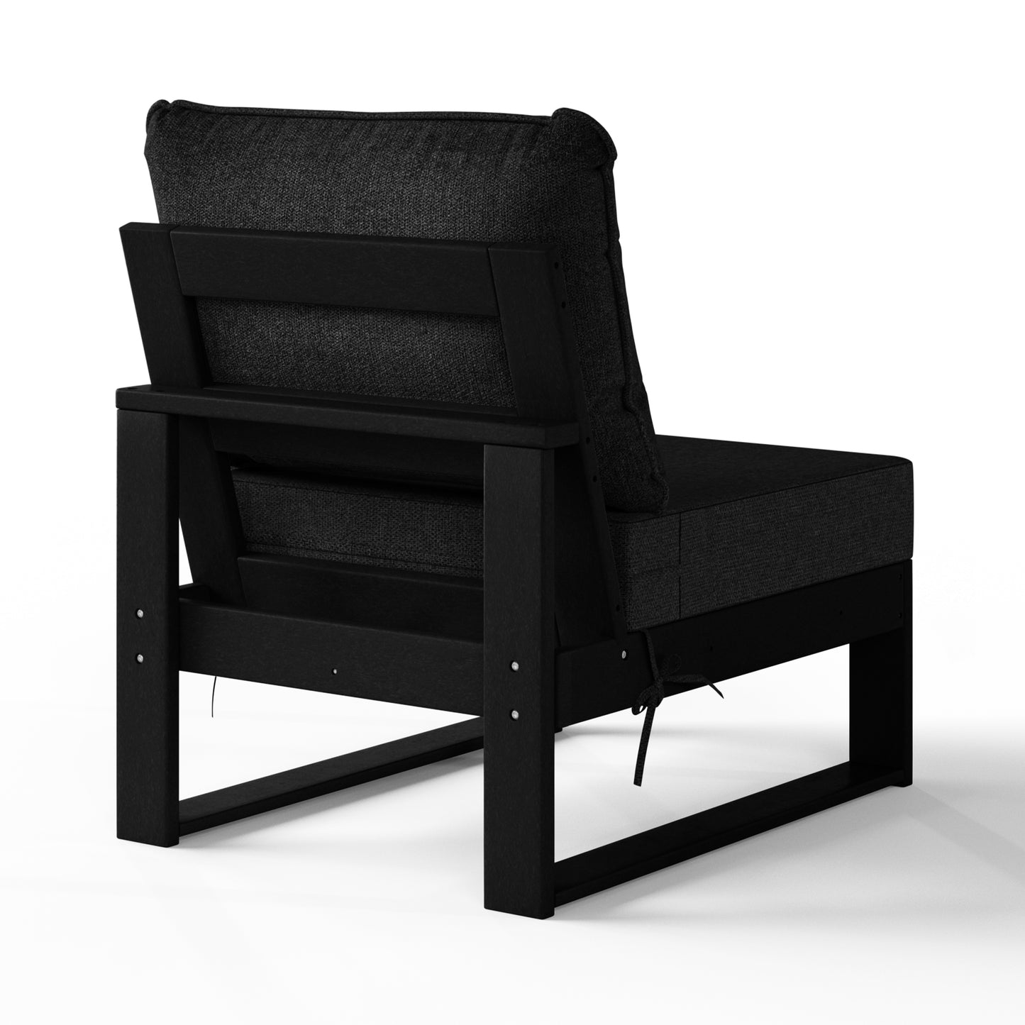Signature All-Weather Outdoor Modular Deep Seating Cushioned Side Chair (Center Sectional Seat) Seahawk Designs Patio Chairs