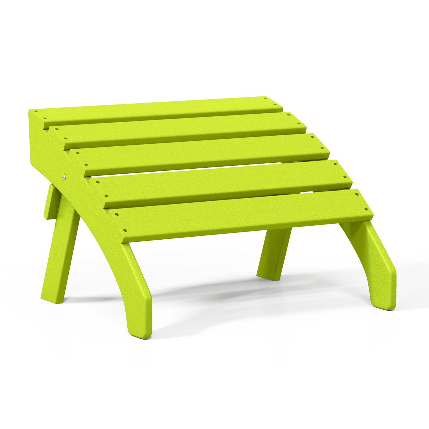 Westport All-Weather Outdoor Adirondack Folding Foot Rest/Ottoman Lime Seahawk Designs Patio Ottomans