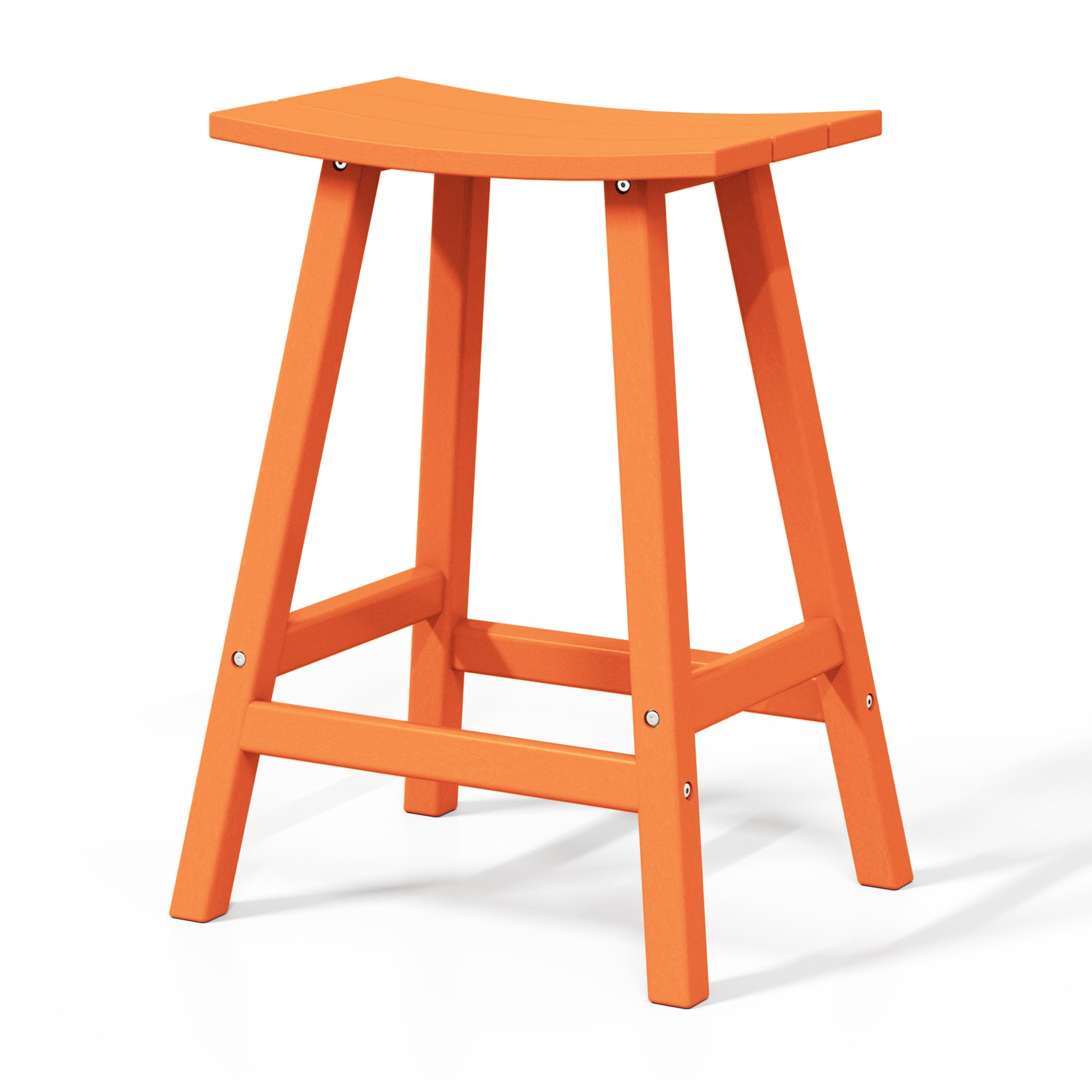 Stockholm All-Weather Outdoor Saddle Counter Stool (24" Height) Seahawk Designs Patio Bar & Counter Stools