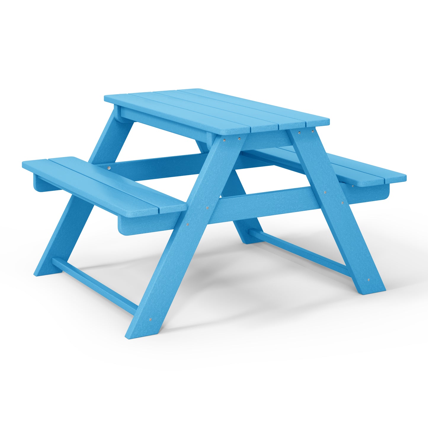 Tiny Terraces Kids' All-Weather Outdoor Picnic Table Pacific Blue Seahawk Designs Kids Picnic Tables