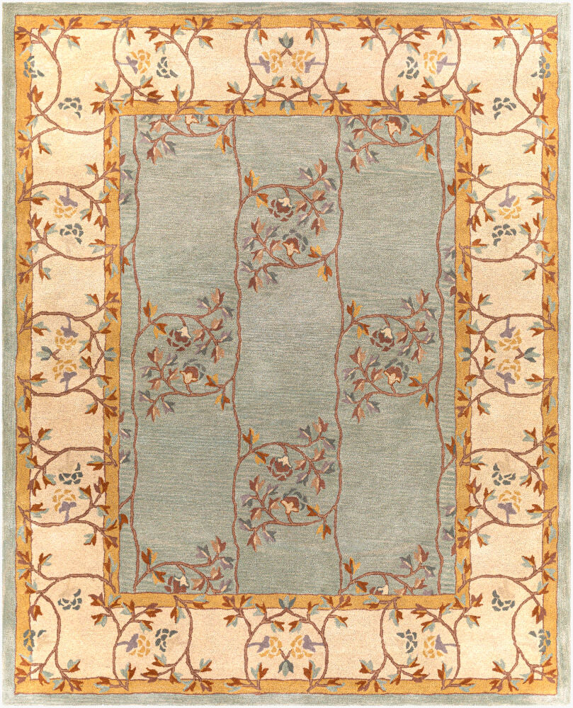 Caesar Handmade Rug — Beige/Burnt Orange