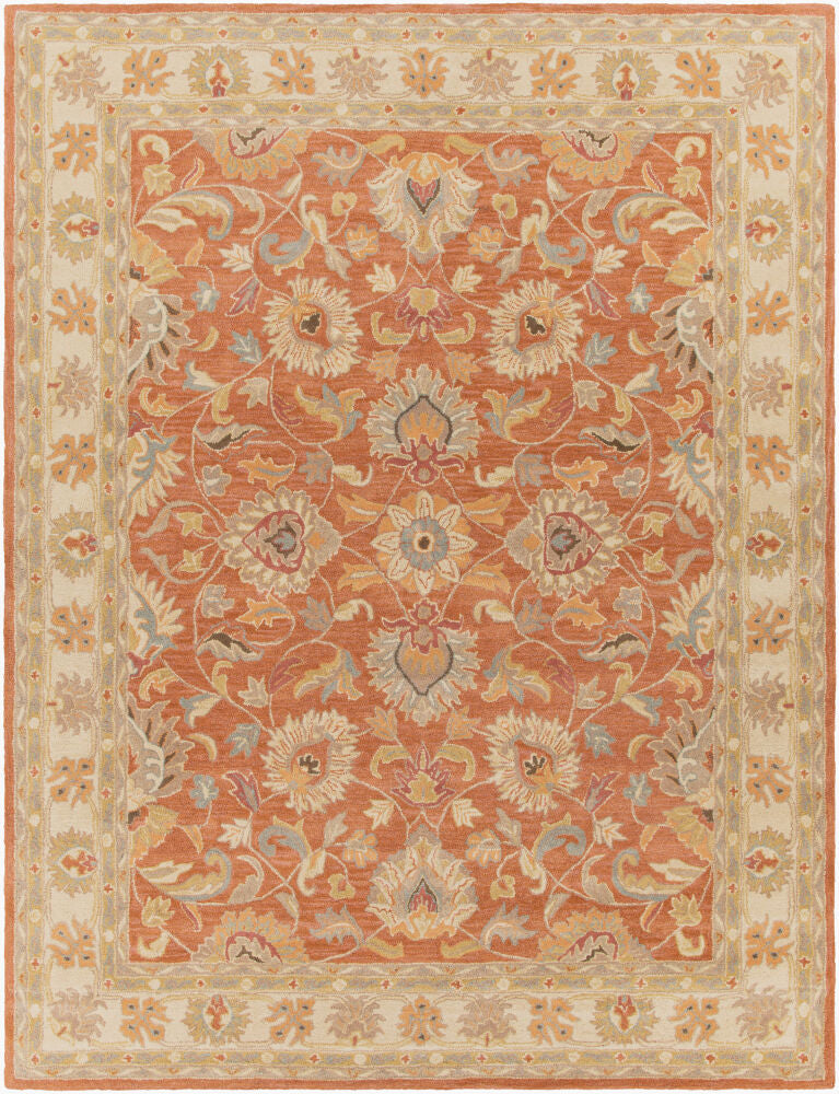 Caesar Handmade Rug — Burnt Orange/Dark Brown